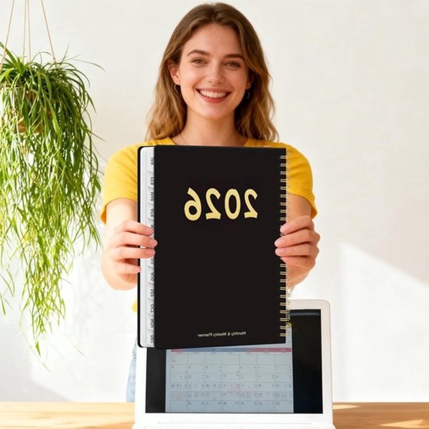 Maandplanner 2026 - Agenda en Weekplanner - Plannen voor Werk en Thuis - 12 Maanden Overzicht - 21 x 15 cm - Zwart