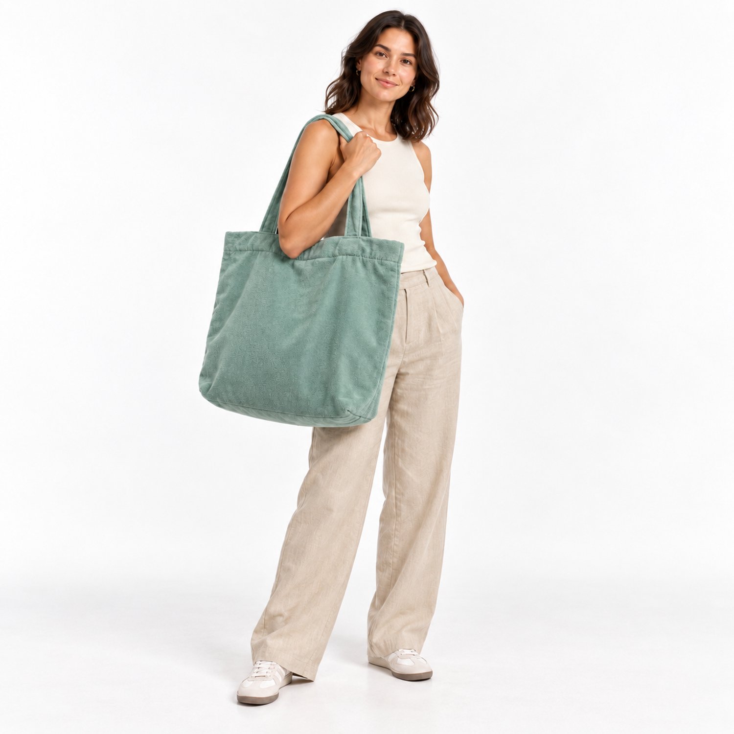 Funnies Luiertas - Velours - Stone Green - Mom Bag thumbnail 5