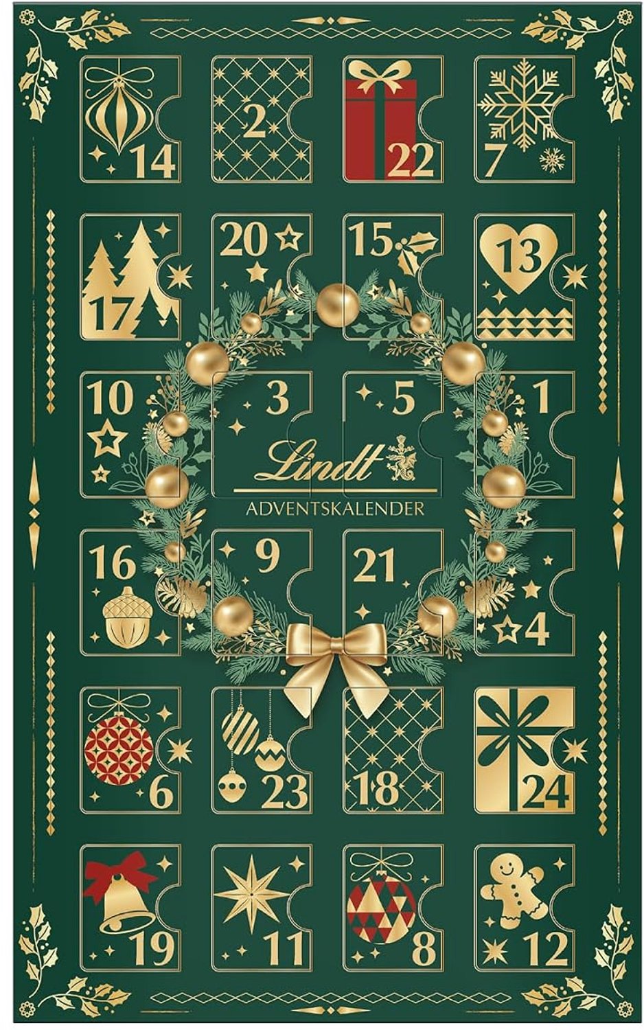 Lindt Naps Adventskalender 2027 – 24 Vakjes – Chocolade Adventskalender – 118 g – Kerstcadeau