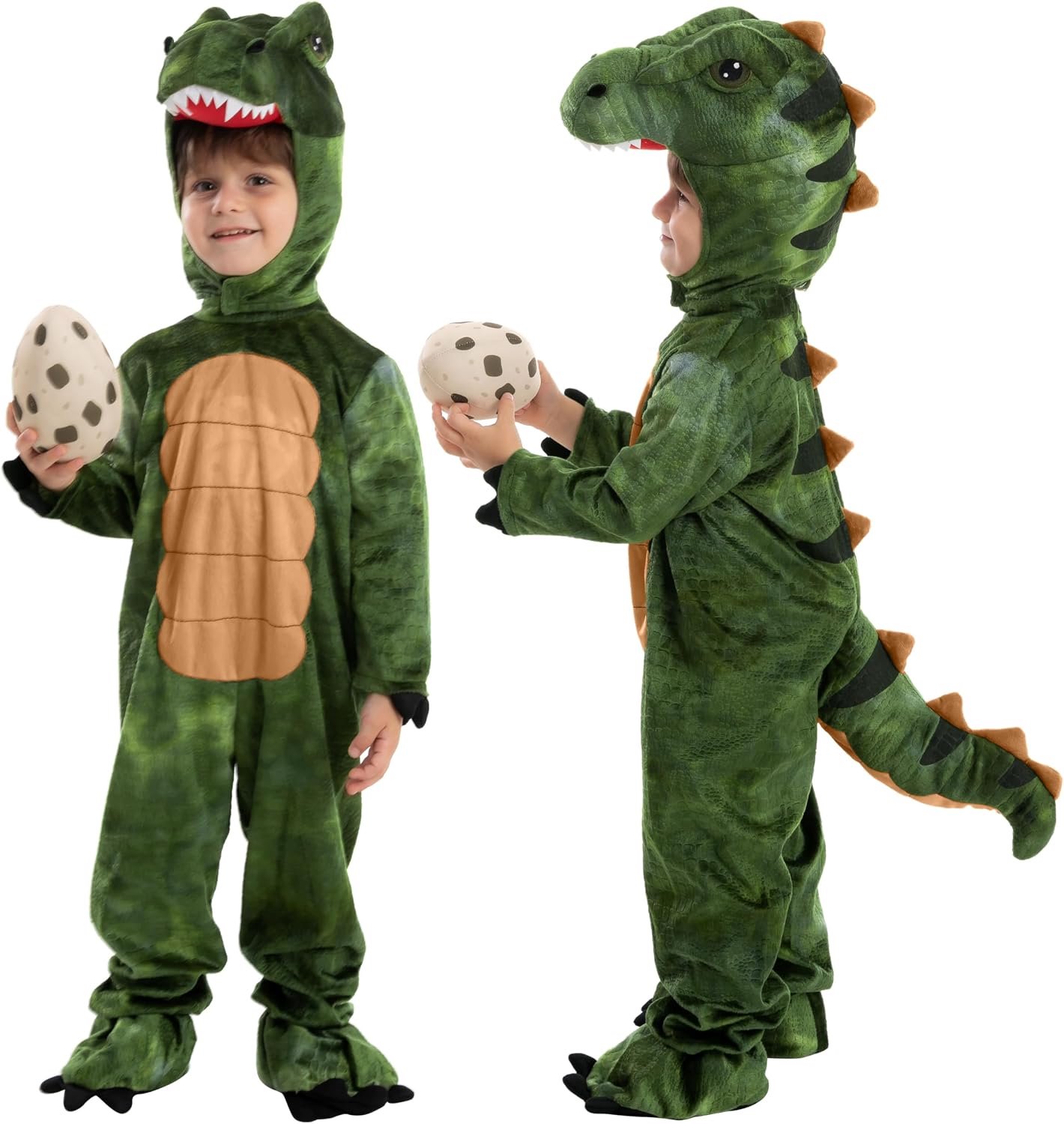 Spooktacular Creations groen T-Rex-jumpsuit voor kinderen - maat S