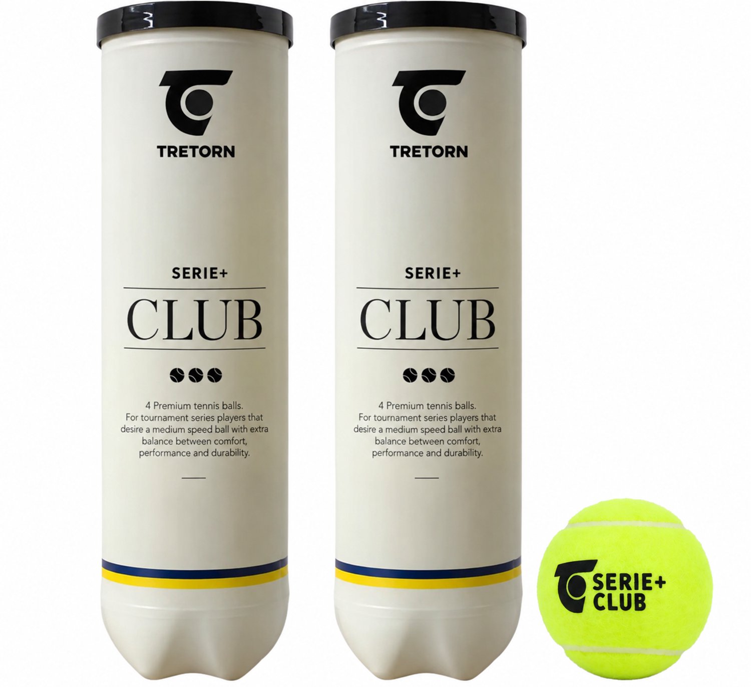 Tretorn Serie+ Club- Tennisballen - 2-pack - 8 ballen