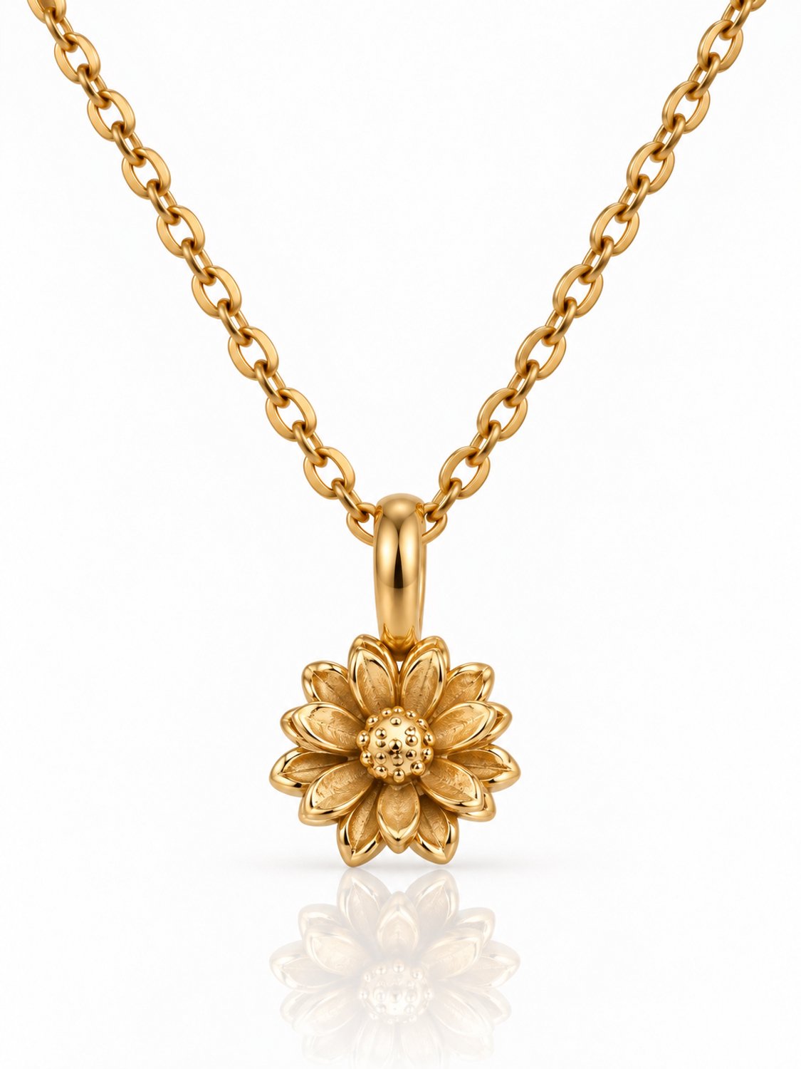 Maevi® Geboortebloem Ketting - Maand: April - Hoge Kwaliteit RVS / Stainless Steel - Sterrenbeeld / Geboortesteen Ketting - Cadeau voor Mama / Vriendin - Geboorte Cadeau - Incl Luxe Verpakking - Birthflower Necklace - Lengte: 45cm - Verkleurt Niet