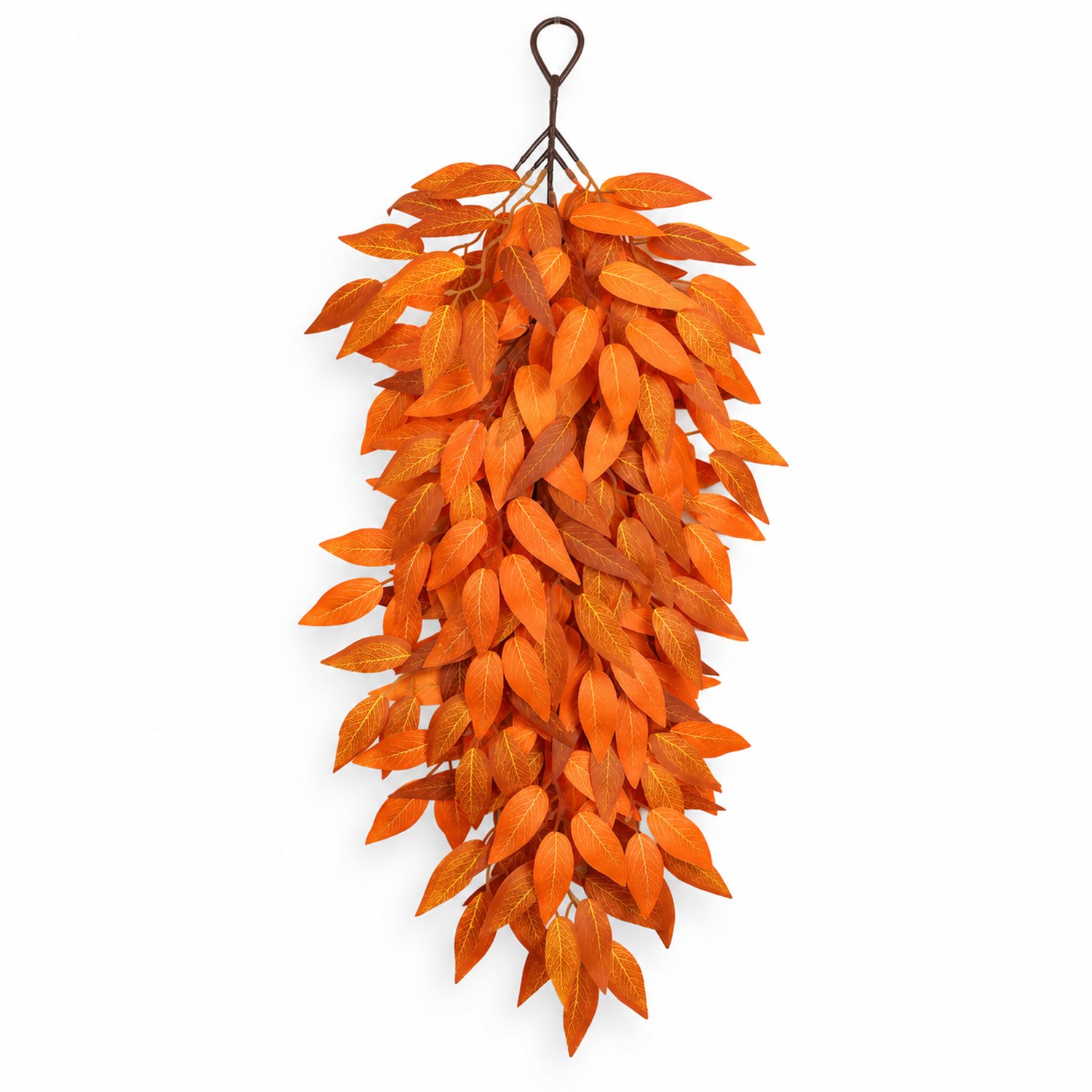 Herfstdecoratie - Hangende Esdoornbladeren Slinger - Wanddecoratie voor Thanksgiving en Herfst - Oranje - Lengte 65 cm - 1 Stuk