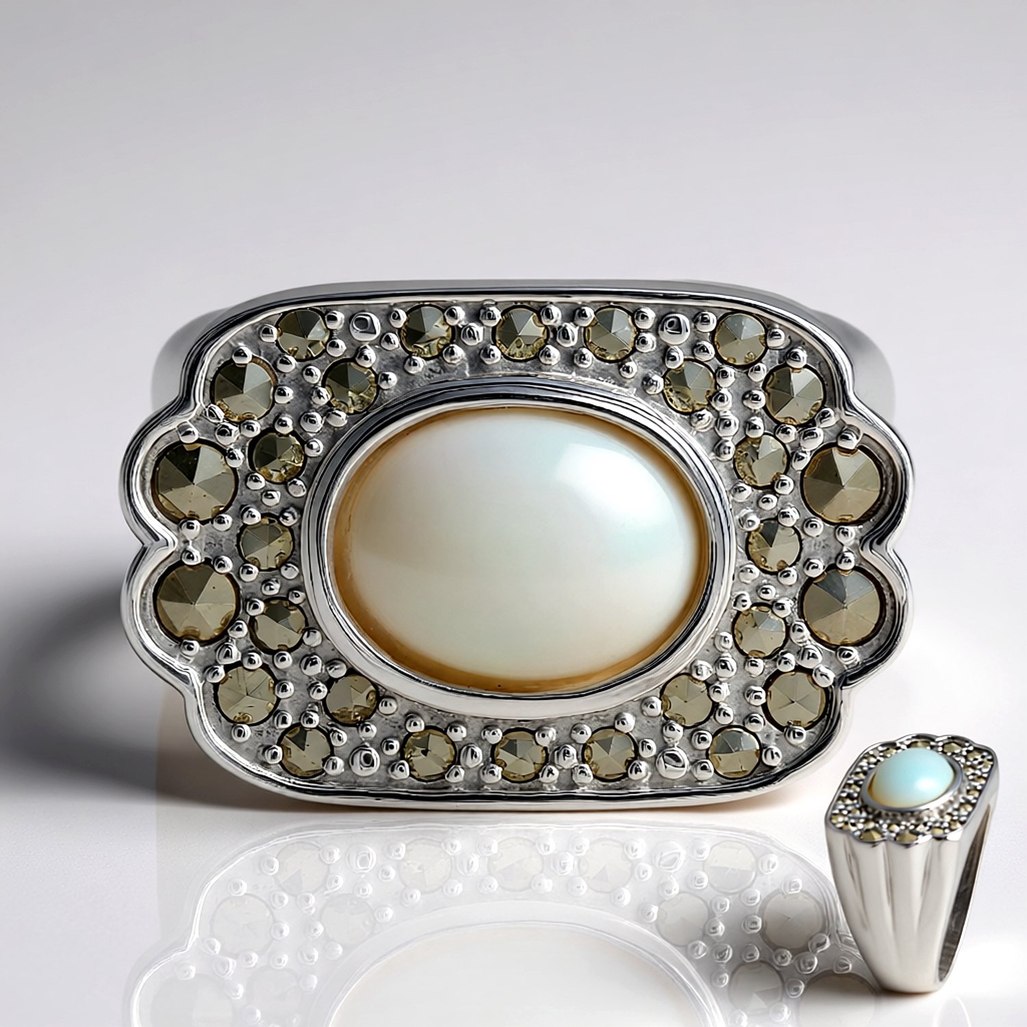 Cavill Berlin - Zilveren Ring - Welo-opaal - 925 Sterling Zilver - Tijdloze Elegantie en Luxe Accessoire