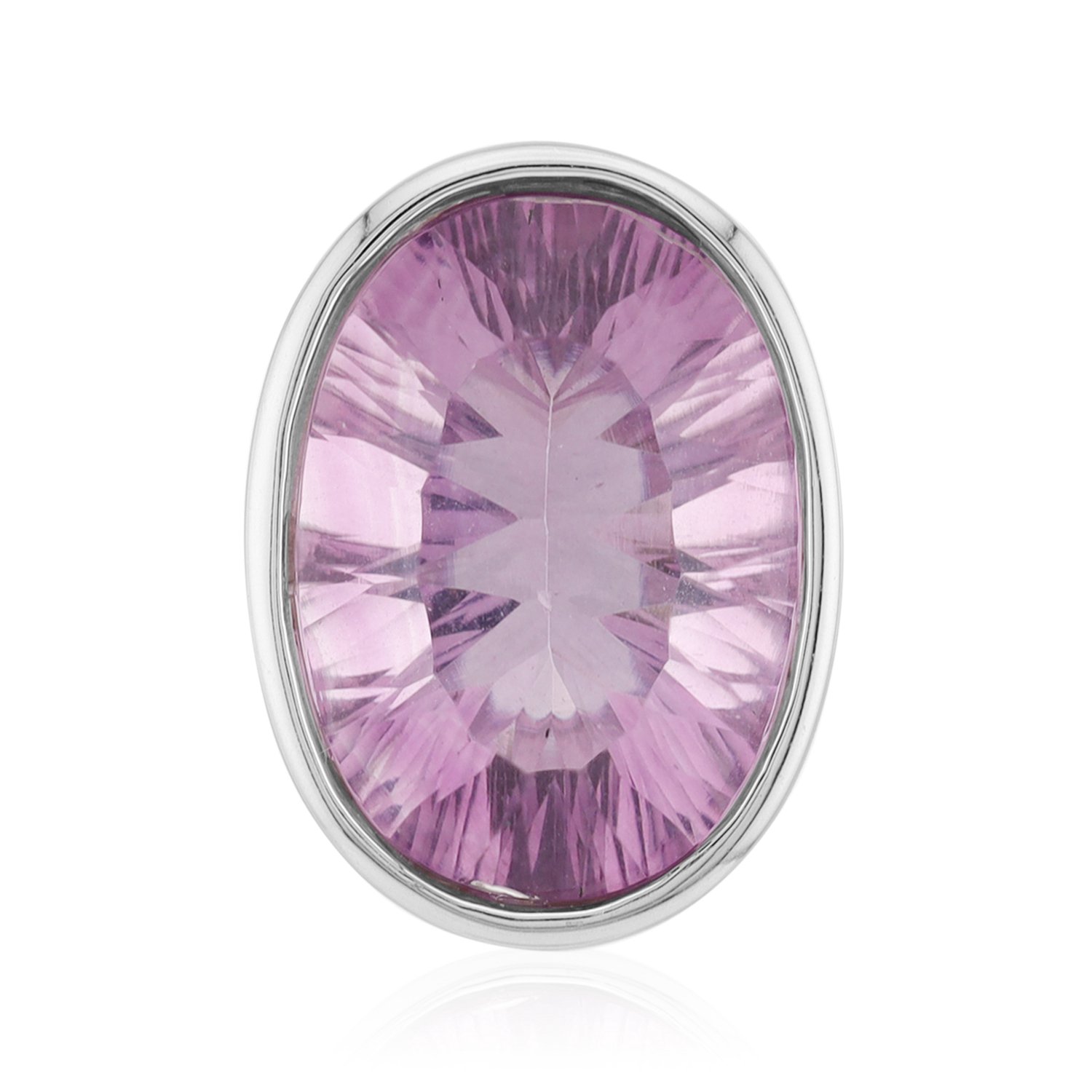 Roze fluoriet hanger van sterlingzilver