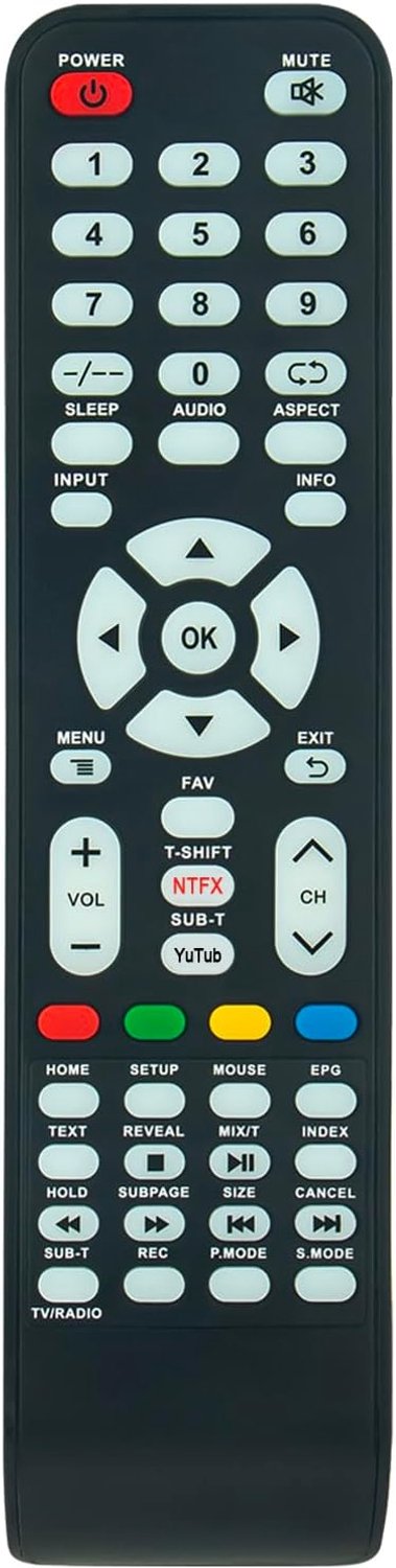 Afstandsbediening voor Level TV - vervangend model - eenvoudig in gebruik - Vemera