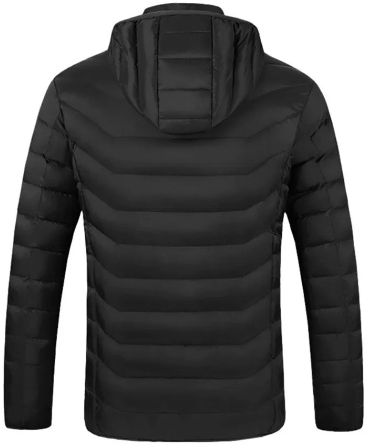 DeltaMerch Verwarmde Jas - Heating Jacket - Winterjas Heren - Elektrische Verwarming - Maat L - 21 zones - 3 Warmtestanden - Zwart