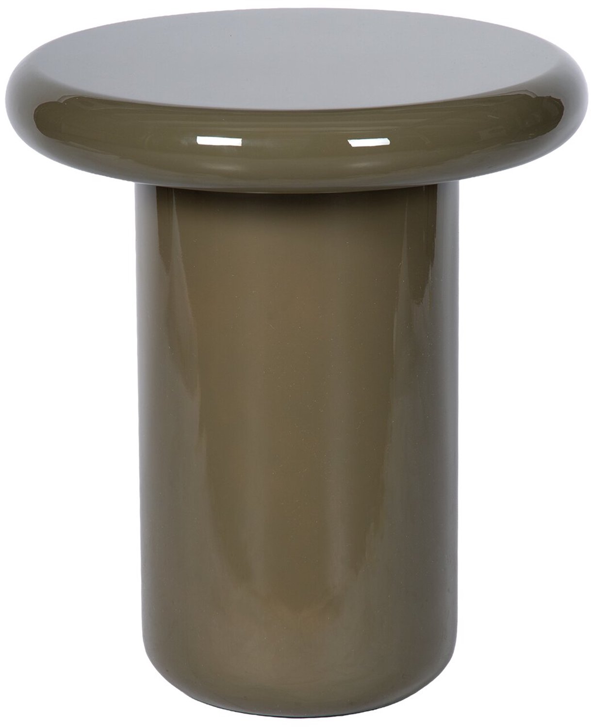 Atmooz Manon Bijzettafel – Ø45 x H51 cm – Earth Groen – Hoogglans Lak – Ronde Side Table – Modern Design – Luxe Nachtkastje of Koffietafel – Stevige Bijzetter – Trend Kleur Groen – Minimalistisch [green]