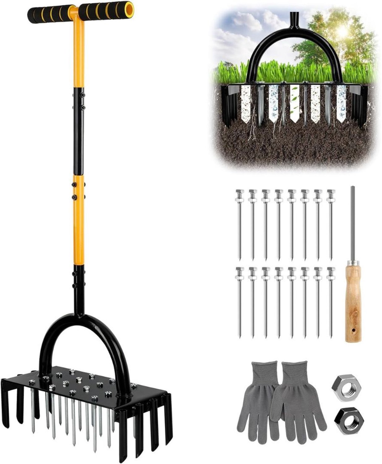 Zolvano® Prikrol - Gazonbeluchter - Gras Beluchten - Gazon Beluchter - Tuinonderhoud