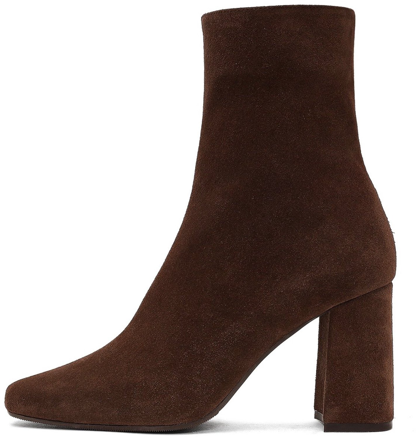 DERIMOD Heeled Ankle Boots Suede Leather Heeled Ankle Boots