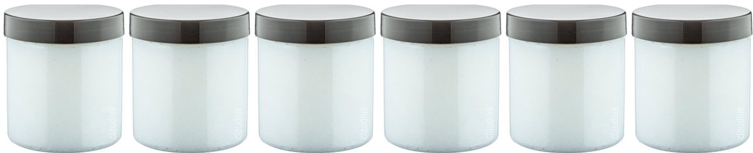 Claudius Luxe Verzorgende Bodyscrub-Gel Berken - 400 gram - Pot met zwarte deksel - set van 6 stuks - Hydraterende Lichaamsscrub - Body Scrub