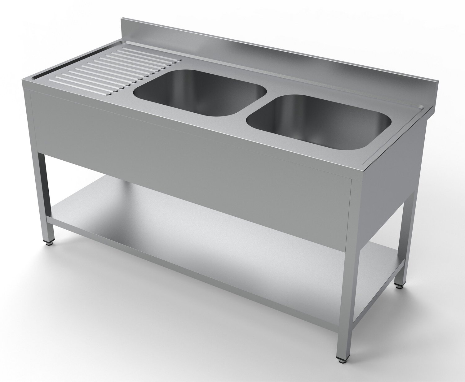 700 Spoeltafel Bodemschap 2 Rechts 1600, CombiSteel 7333.0855 - Horeca & Professioneel - Horeca & Professioneel