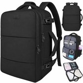 TRAVLO® Rugzak Handbagage 40x30x20 – Reistas 24L voor Dames & Heren – Weekendtas – Travel Bag – Cabin Bagage – Underseater – Tas – Koffer – Laptoptas – Schooltas – Waterdicht – Zwart