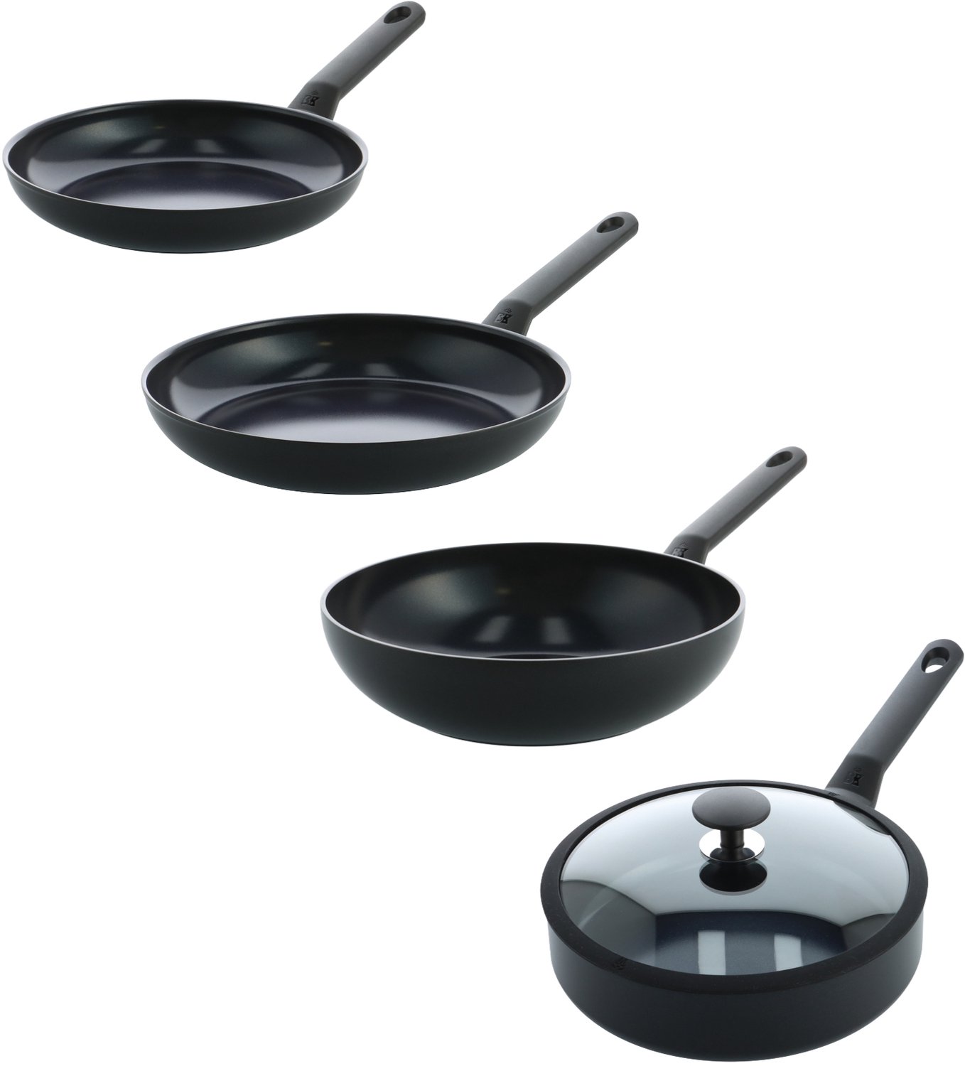 Blue Label Induction 4pc set (3 frypans + hapje)