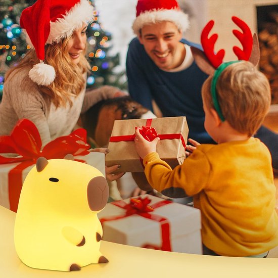 Capybara Nachtlamp - Capibara Nachtlampje - aanraakscherm - Siliconen - Ontspanningsspeelgoed - Geschikt voor slaapkamers en studeerkamers — afbeelding 2