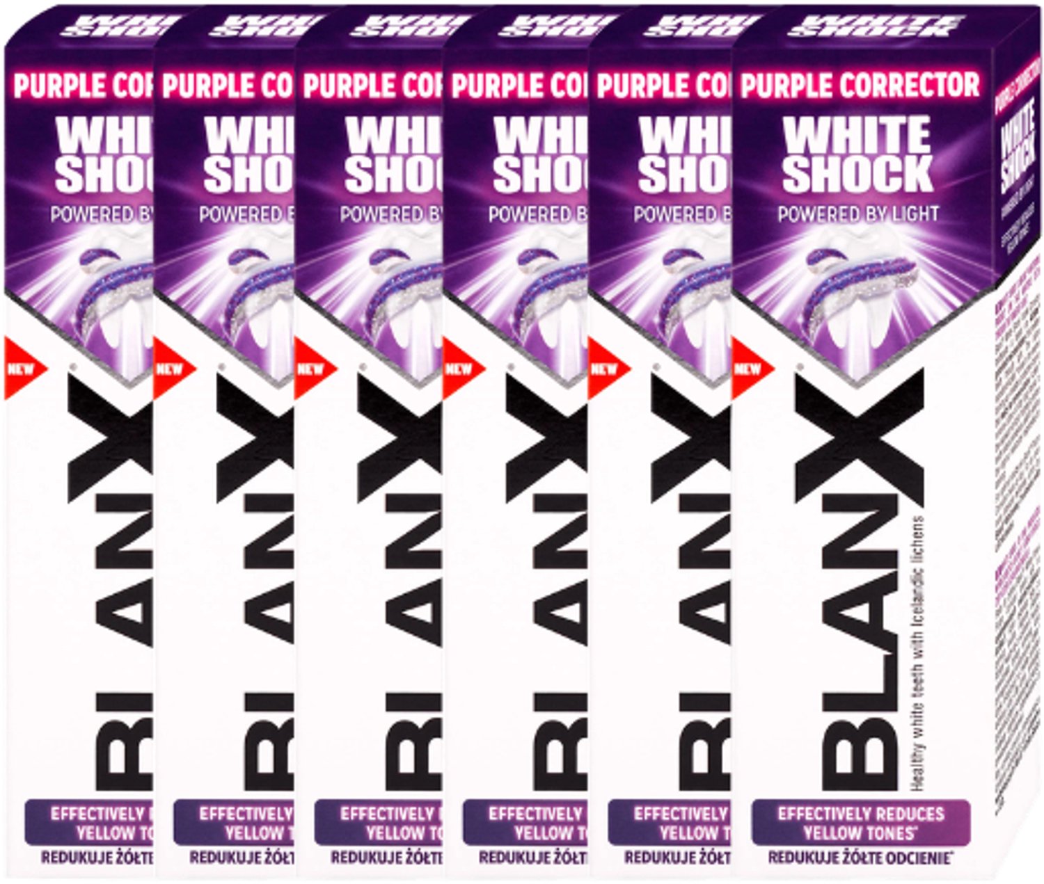 BlanX White Shock Purple Corrector Tandpasta - 6 x 75ml