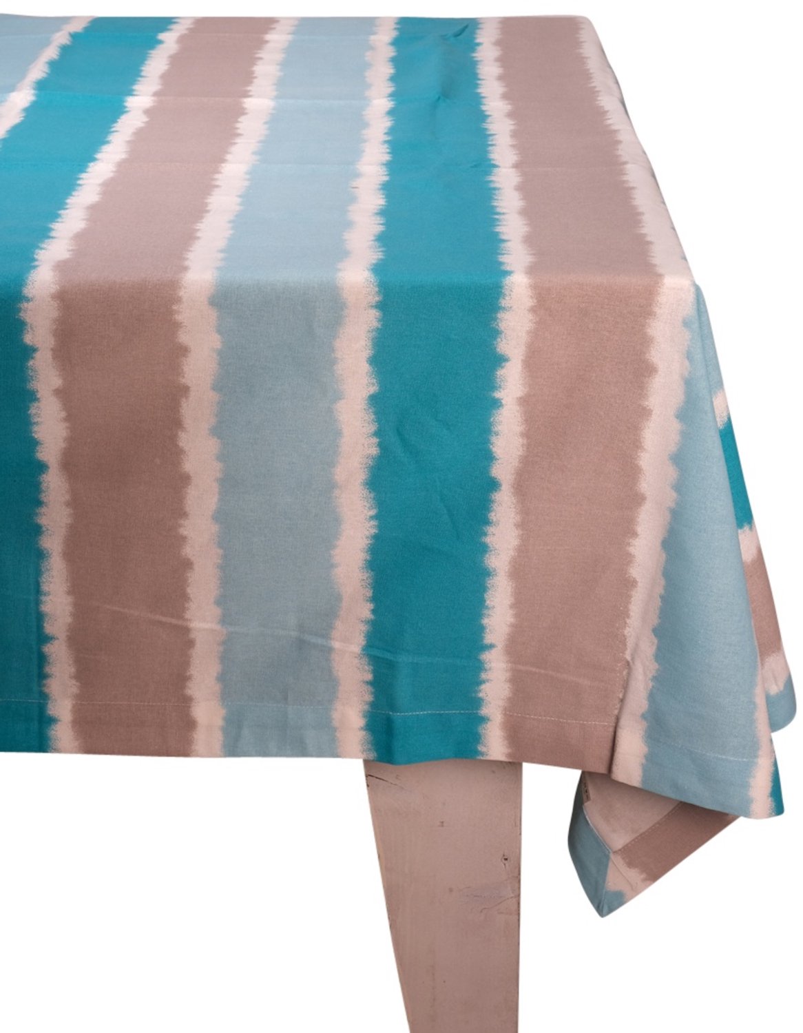 Linen & More Tye Dye Tafelkleed Textiel turquoise/aqua 150x250cm Turquoise/aqua met tye dye motief Gewicht: 500 gra
