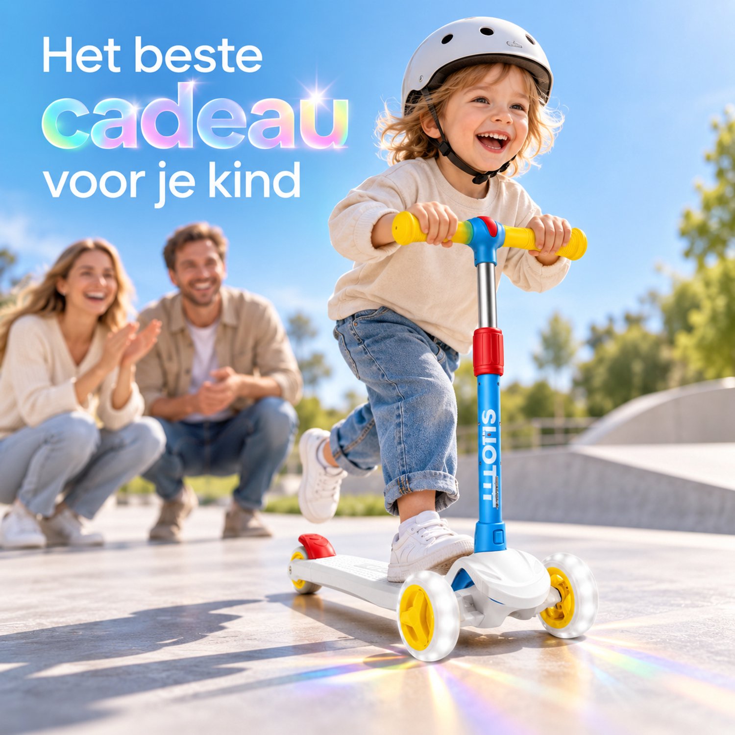 Suotu Kinderstep - Step - 3 Lichtgevende Wielen - EXTRA BREEDE WIELEN - Step 3+ Jaar tot 50kg - Speelgoed Jongens/Meisjes - Kleurrijk — afbeelding 2