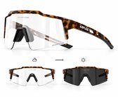 KAPVOE Fotochromatisch Sportzonnebril – Meekleurende Lens – UV400 – Panter - Bruin - Wielrennen, Hardlopen, Mountainbiken & Outdoor