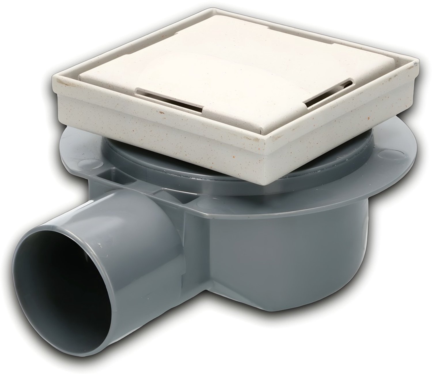 Drovan Vierkant RVS Glad rooster MARMORIS 100 mm Wit