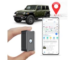 Sensova - Wanwaytech Magnetische GPS Tracker voor Auto en Camper - 6000mAh Accu - Realtime Locatie via App - Ingebouwde SIM - Anti-Diefstal met Bewegingsalarm en Geo-Fence
