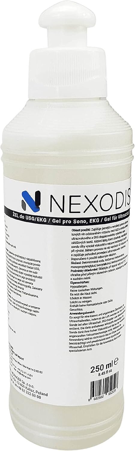 Ultrasone gel 250 ml - hypoallergene waterbasis - hoge dichtheid en viscositeit - ideaal voor sonografie - Vemera