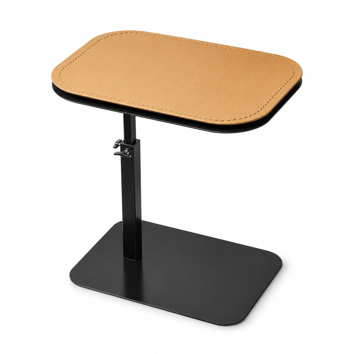 C-Vormige Bijzettafel Verstelbaar - 360° Draaibare Laptoptafel Geel
