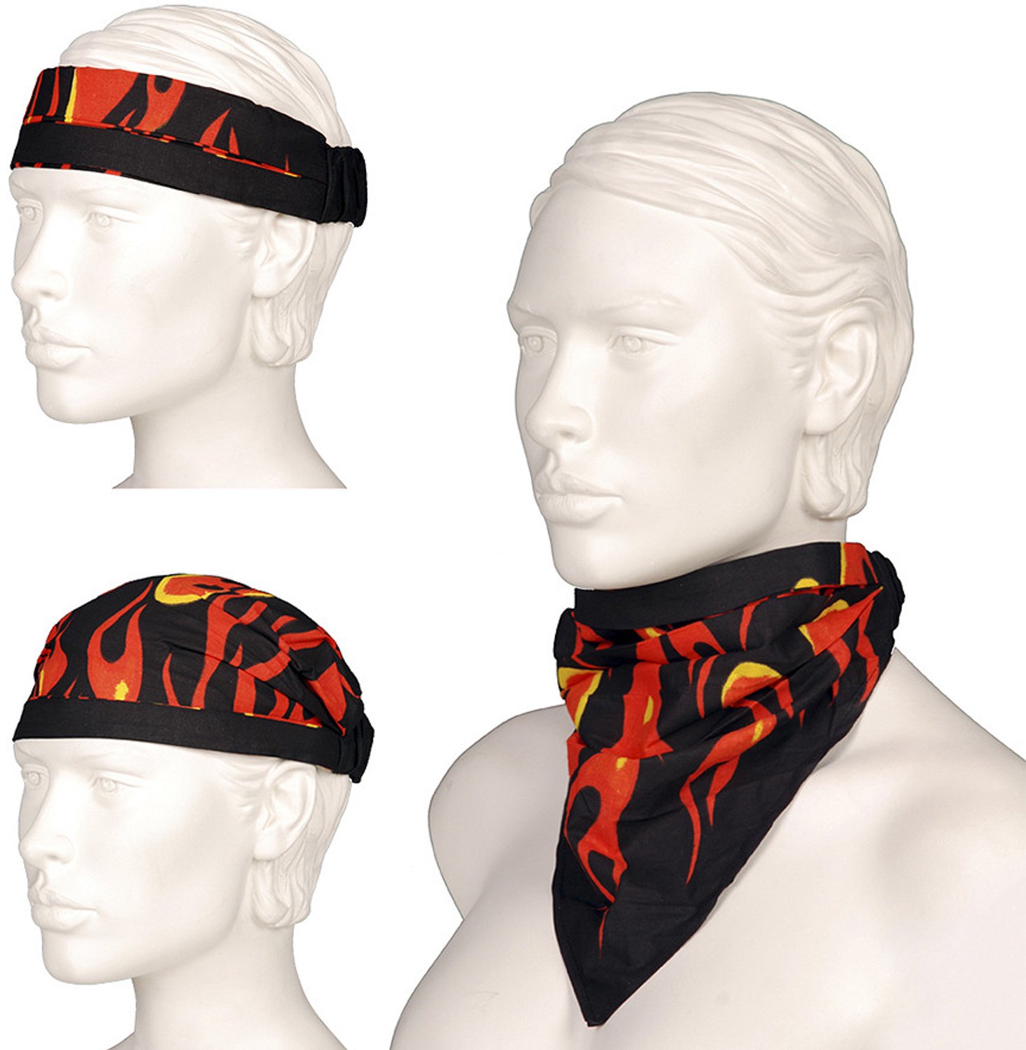 Fostex Garments - 3 in 1 bandana v-top big flame (kleur: Miscellaneous / maat: NVT)