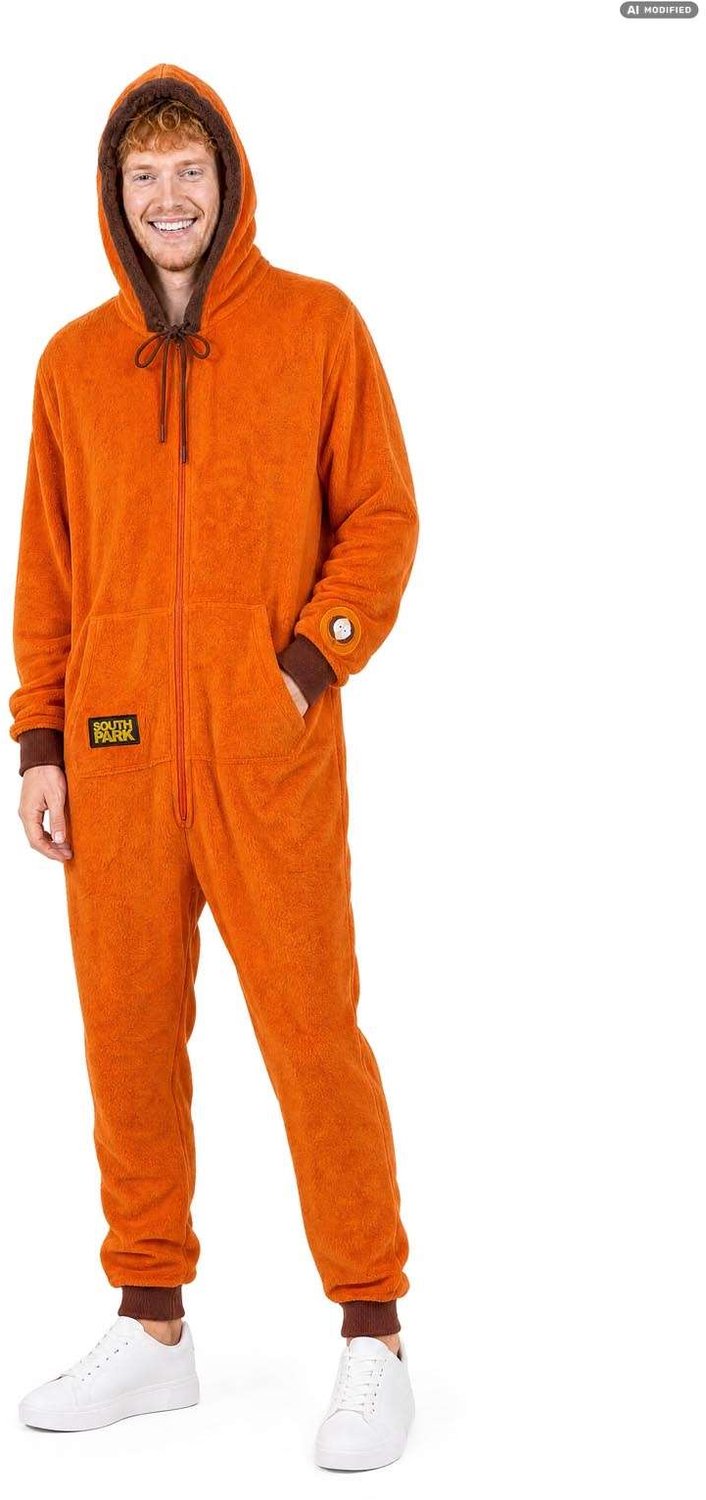 OppoSuits South Park™ - Kenny Onesie - Unisex - Carnaval- en Halloweenkleding - Chill Pak - Oranje - Maat: