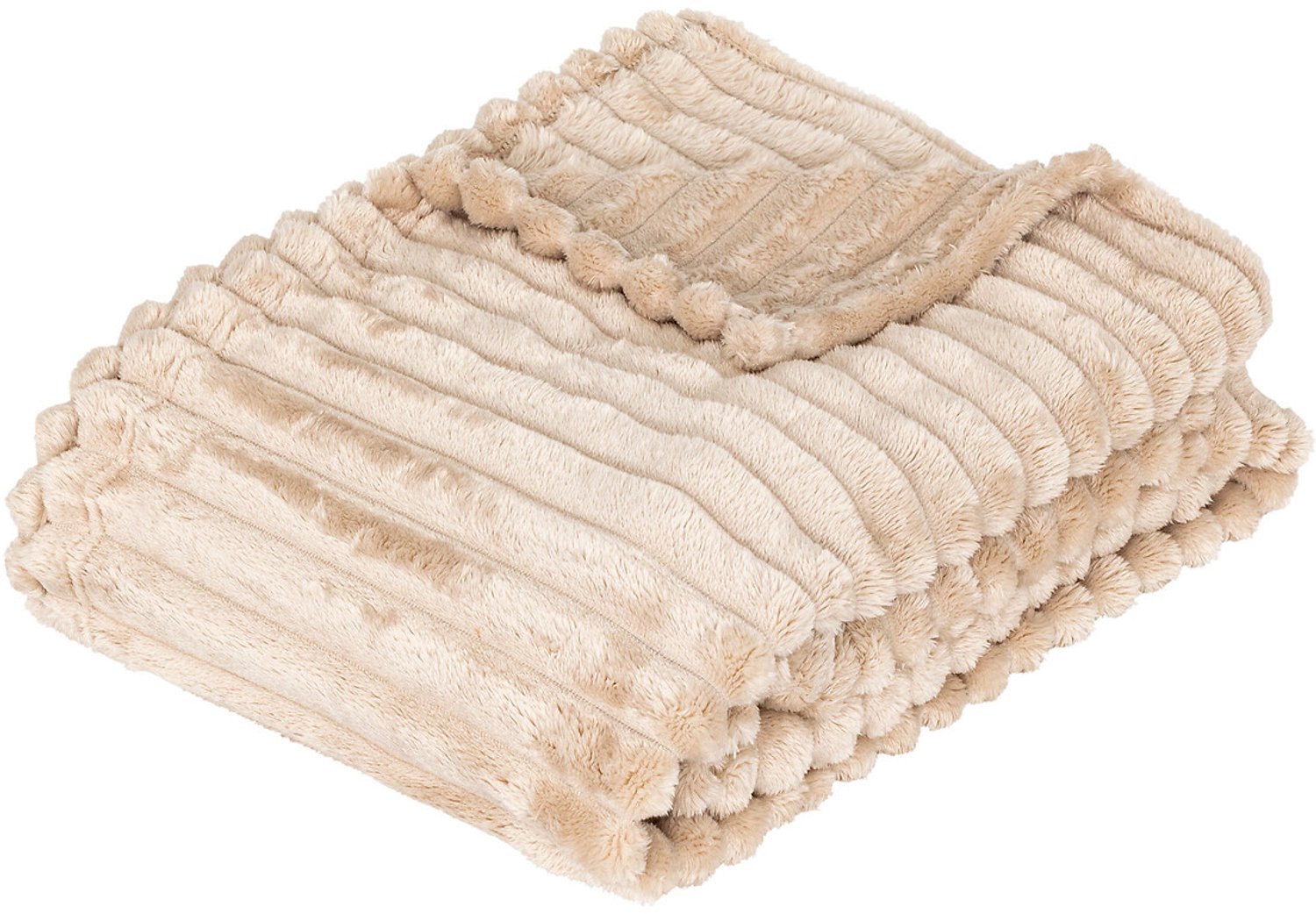 Atmosphera Gestreepte deken ASTBOX, 130 x 170 cm Beige