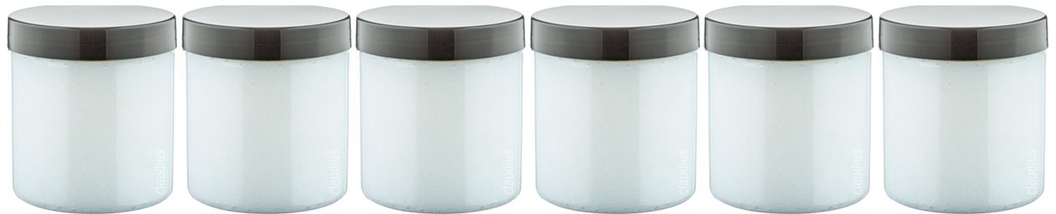 Claudius Luxe Verzorgende Bodyscrub-Gel Aloë Vera - 400 gram - Pot met zwarte deksel - set van 6 stuks - Hydraterende Lichaamsscrub - Body Scrub
