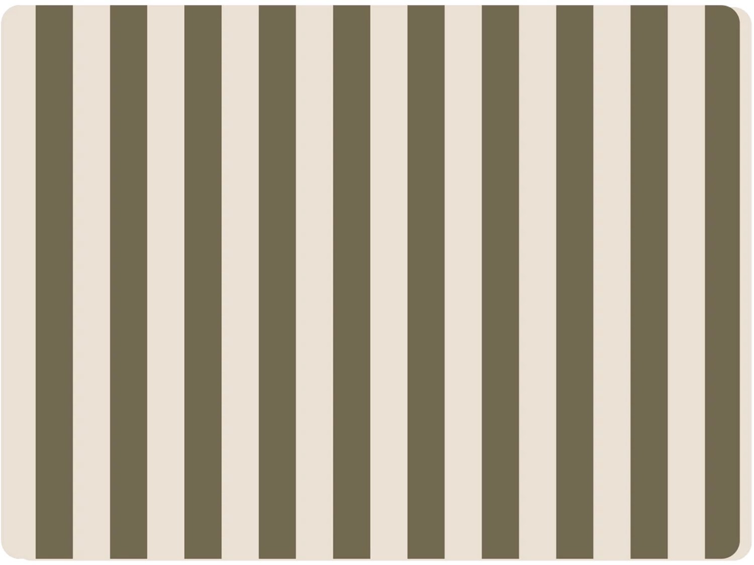 Vacavaliente Stripes placemat rechthoekig 40x30cm olive