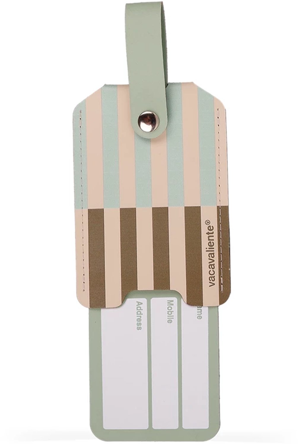 Vacavaliente Stripes koffer label nile green