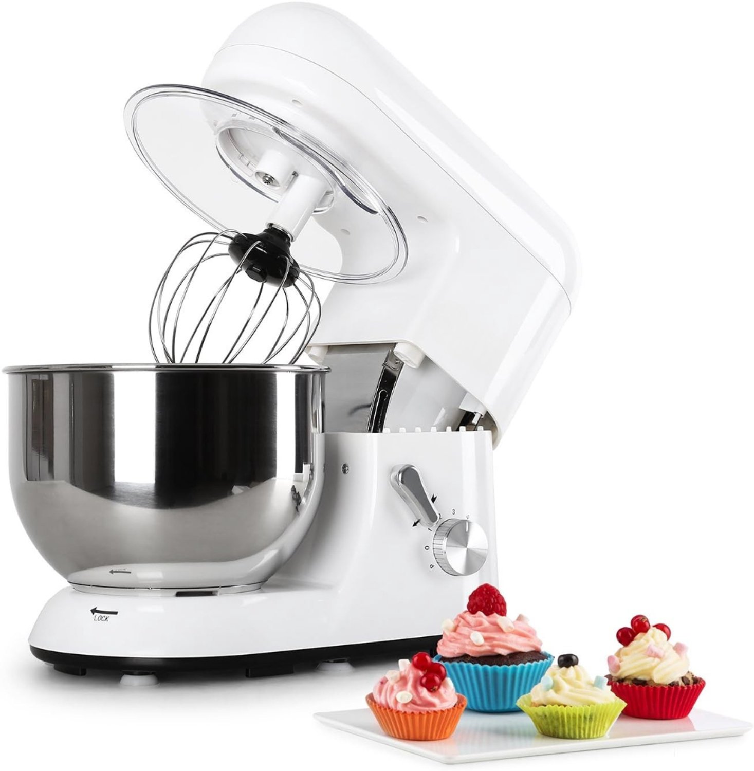 QUOVO® Mixer met mengkom - Mixer - Mixer met mengkom keukenmachine - Rood - ‎39 cm x 24 cm x 32 cm; 9kg