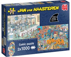 Jan van Haasteren Hop hop overal sop & Een kleurrijk zooitje - Puzzel 2x1000 stukjes volwassenen - Legpuzzels