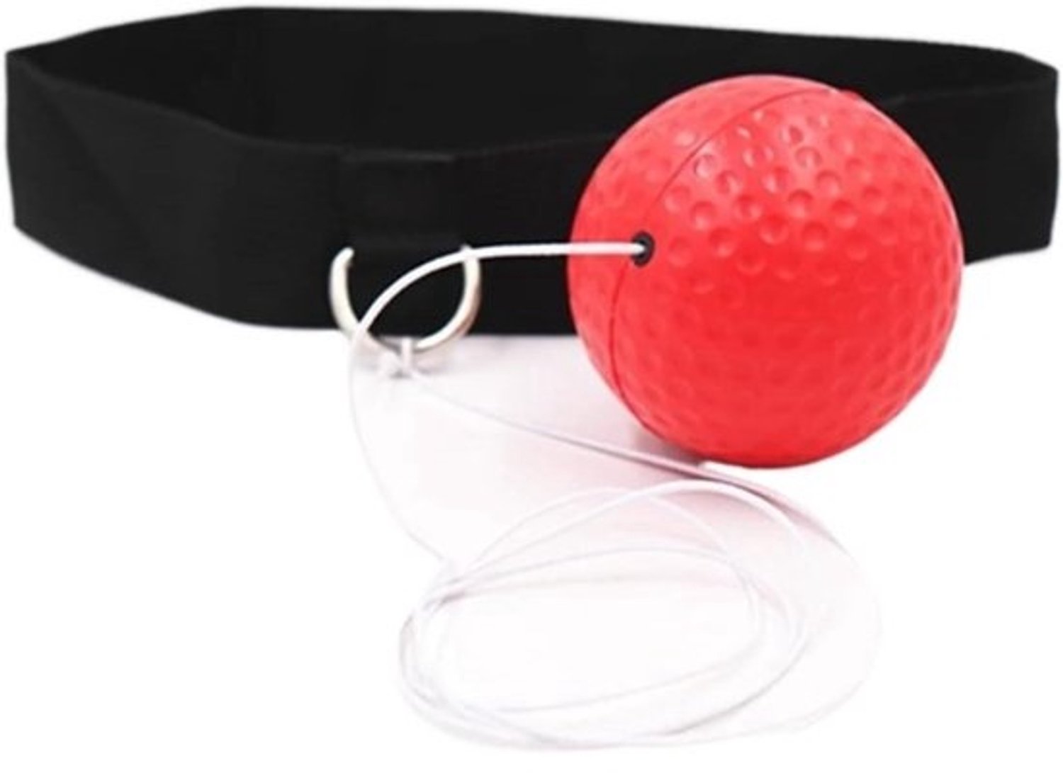Boks-snelheidsbal - Reflex- en trainingsbal - Reflexen oefenen - Voor montage op het hoofd - 500 gram - Rood