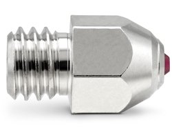 MK8 robijnsproeier 0,4 mm - vernikkeld koper - slijtvast - verbeterde warmteverdeling - m-winkel
