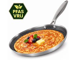 Maison & Kitchen Pannenkoekenpan inductie Ø28 cm - PFAS vrij - Pancake pan - Crepe pan - Pannenkoekenpannen - Pannekoekenpan