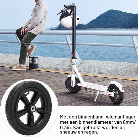Elektrische Scooterband 8 Inch 200x45 - Pneumatisch Wiel met Binnenband - Duurzaam en Slijtvast - m-winkel — afbeelding 2
