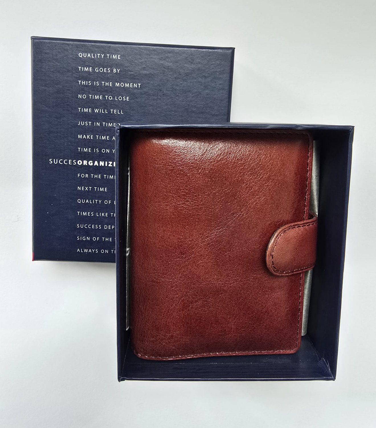 Succes mini organizer - bordeaux - leder