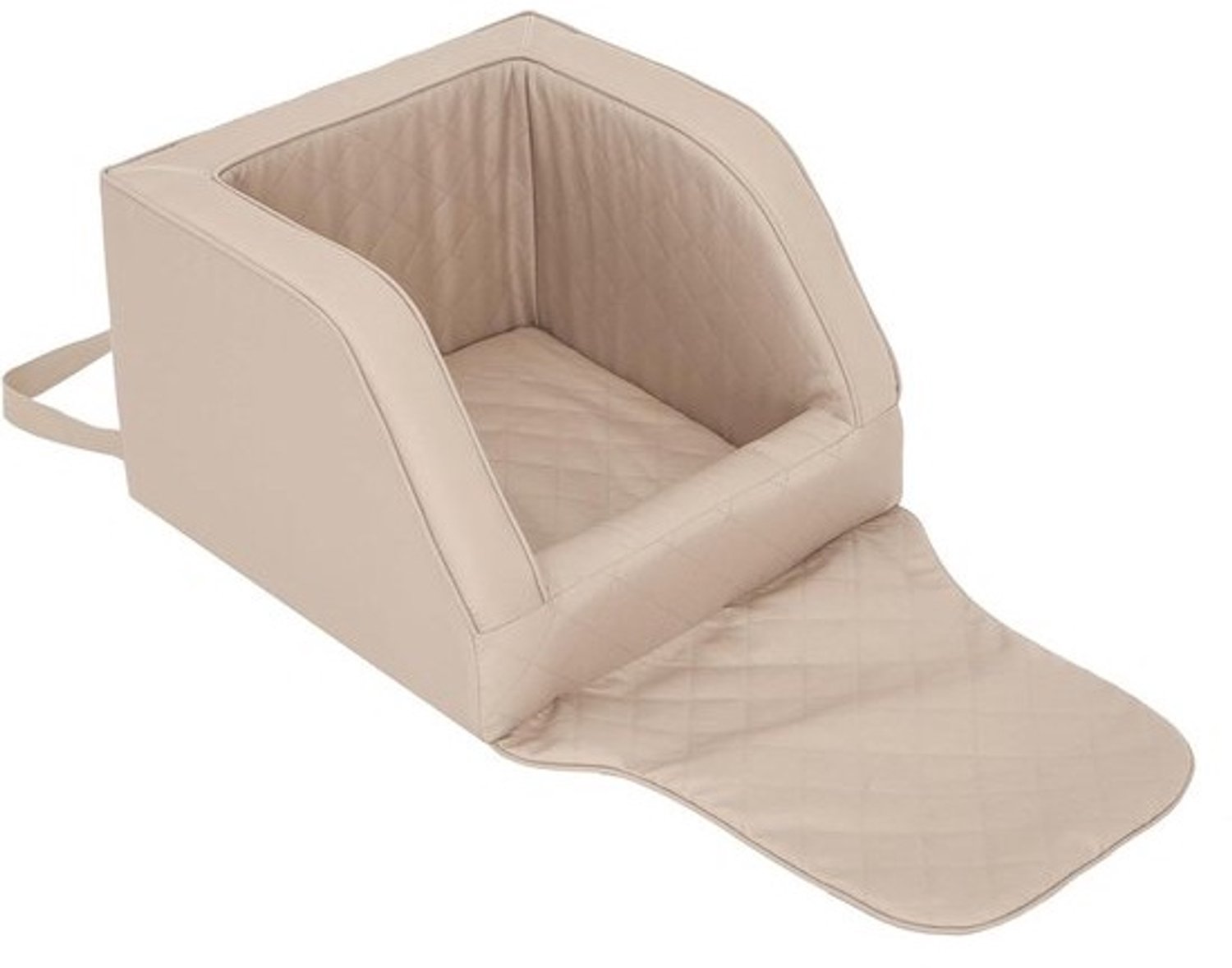 Hondenautostoel - Hondenboxmand - Voor vervoer - Waterafstotend materiaal - 46x46x31 cm - Beige