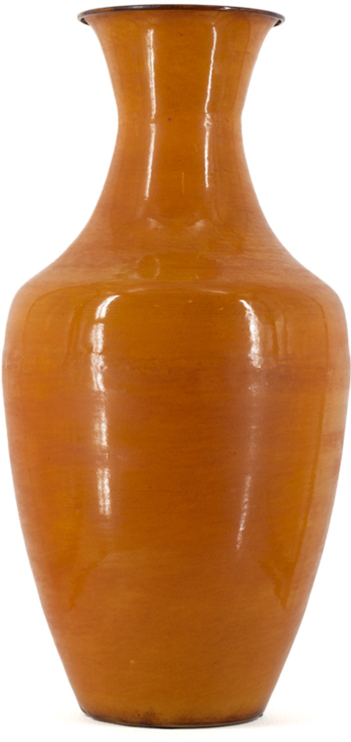 Metalen vaas tangerine