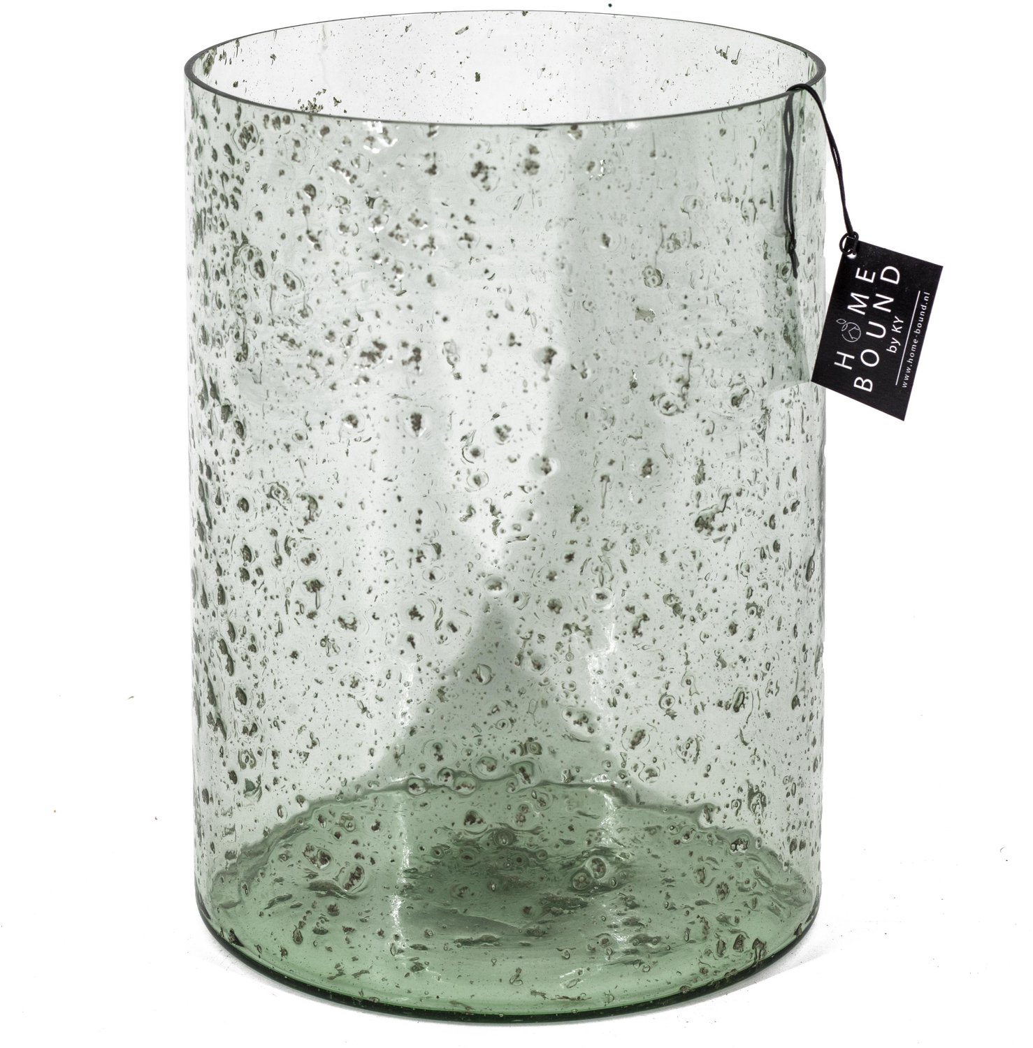 homebound by ky Waxine bubbelglas groen | (waxine)houder | 18x18x25cm