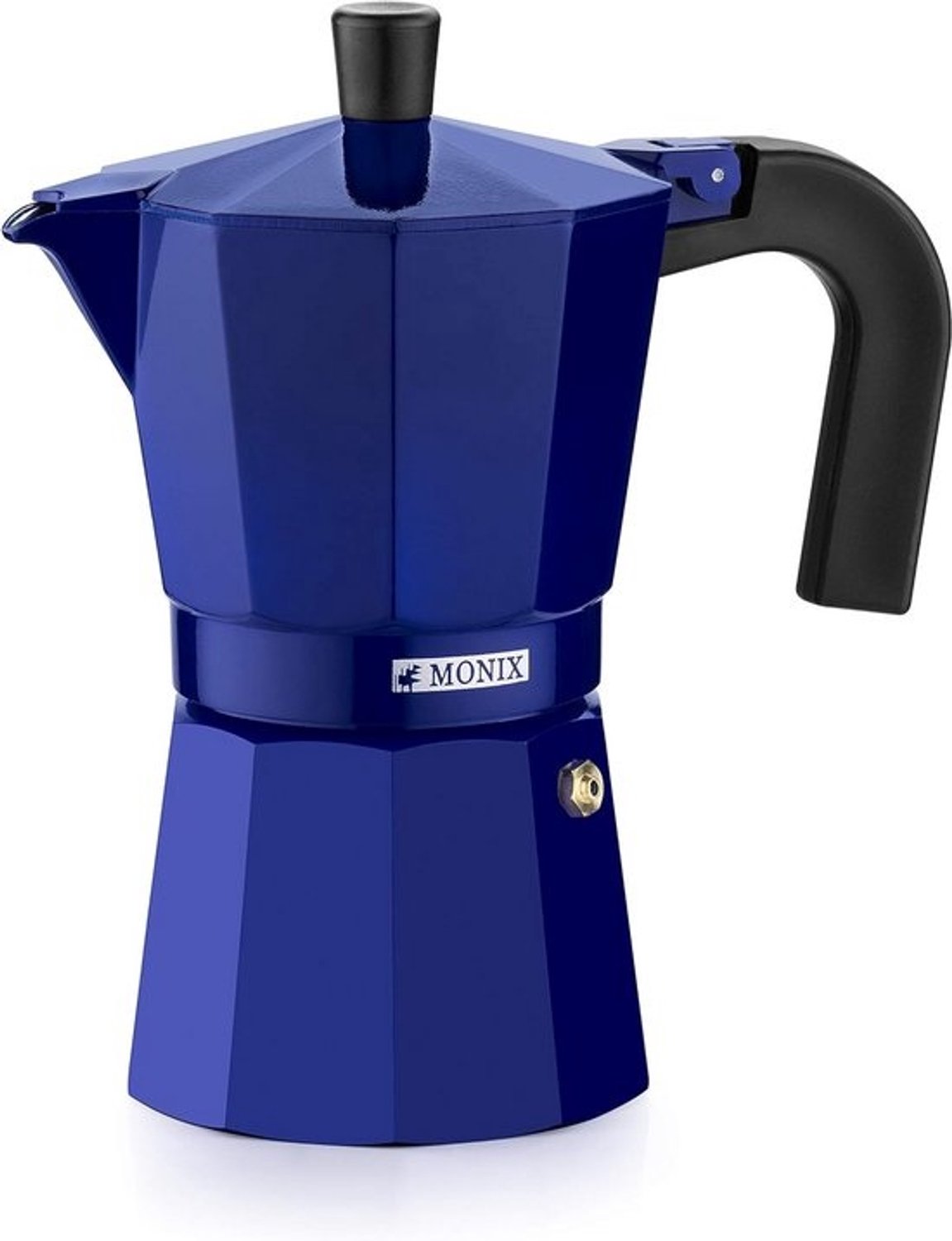 Kobaltblauwe aluminium espressomachine - voor 6 hectoliter