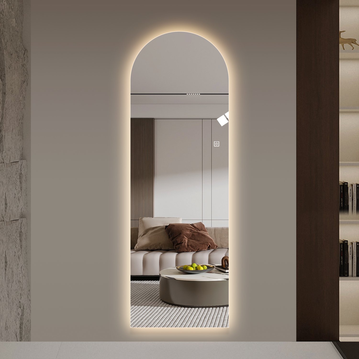 PHOEBE CAT LED-Passpiegel - 165 × 50 cm - Wandspiegel - Dimbaar via aanraakbediening - 3000K/4000K/6000K - Make-upspiegel