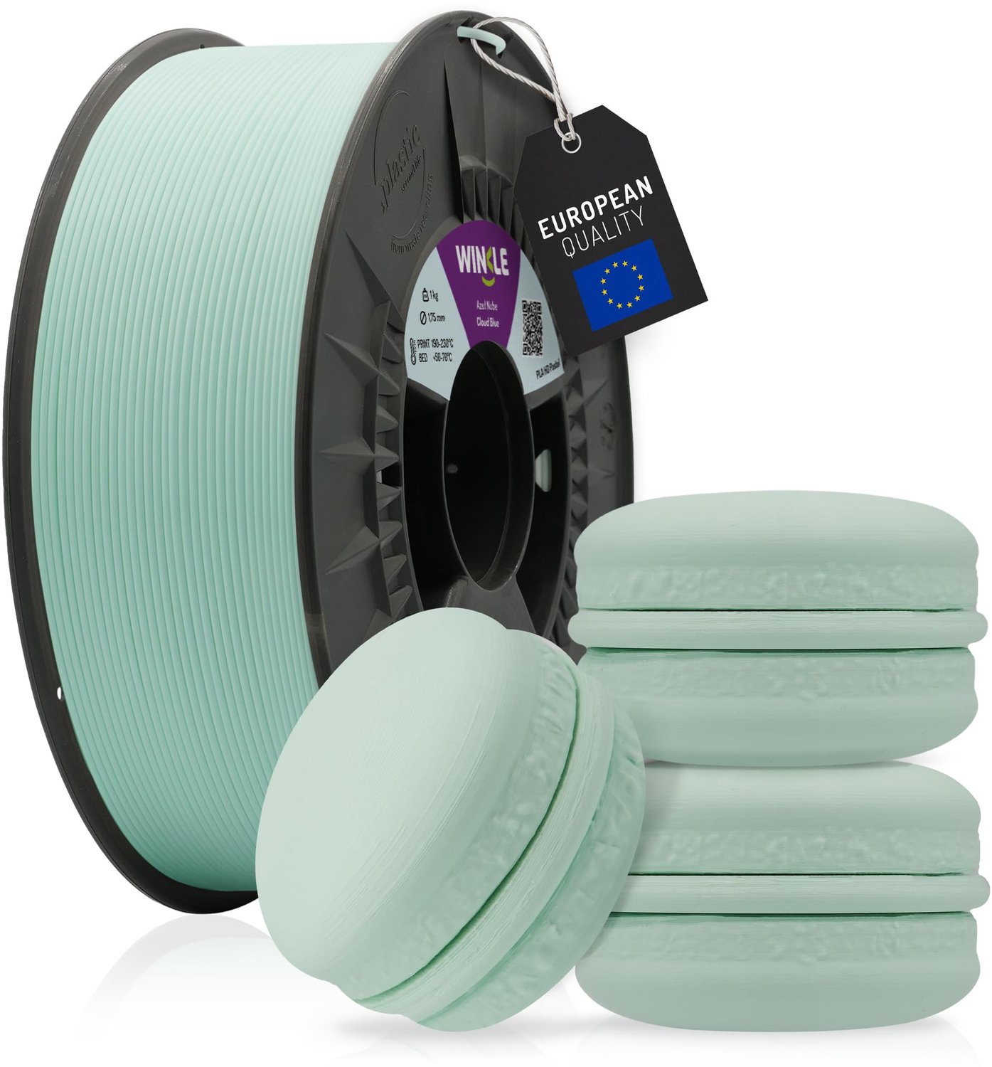 Winkle PLA HD 3D Filament - Filament voor 3D printer - Hoge Nauwkeurigheid - Pastel Blauw - Ø 1,75 mm - 1 kg