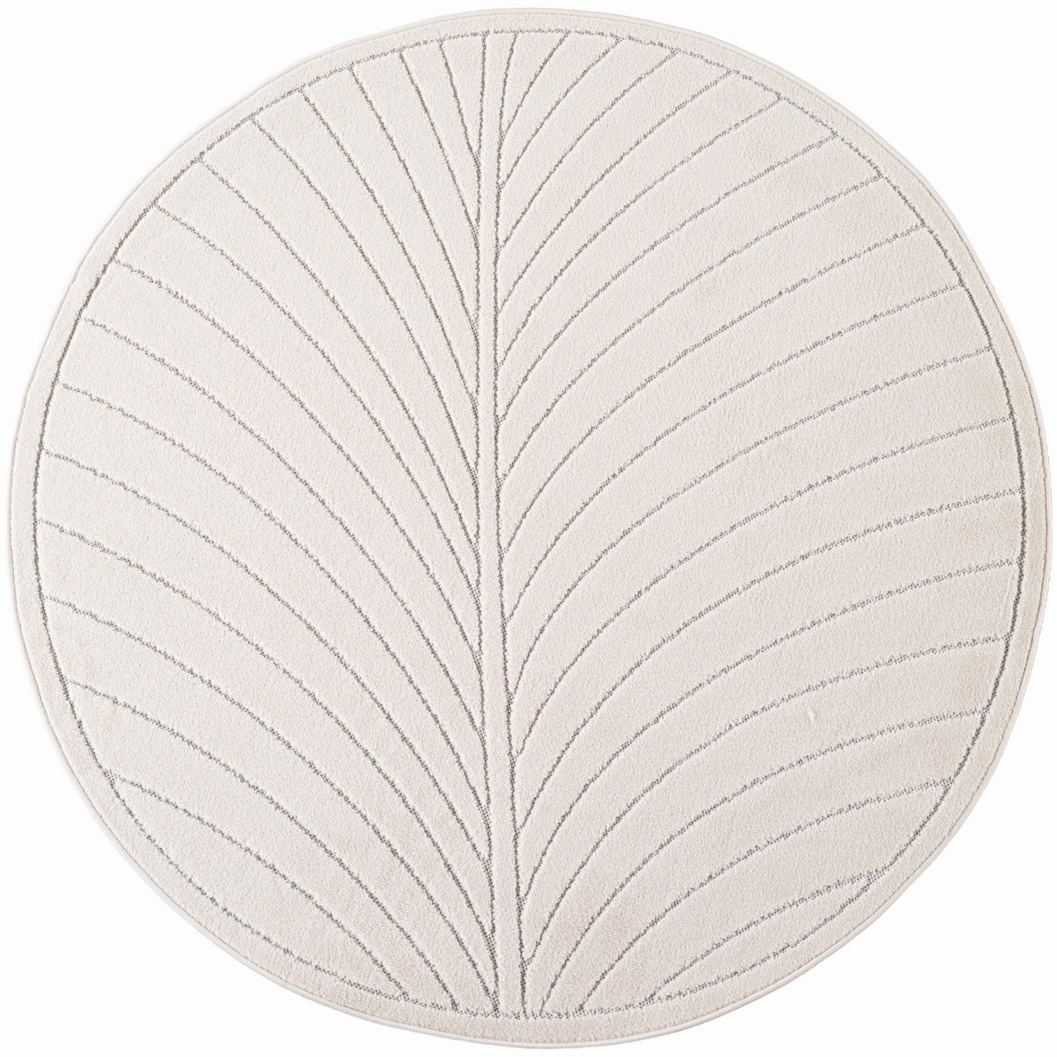 Ayyildiz Japandi-stijl binnen- en buitentapijt Nova (crème 1204) - ⌀ 200 cm Groen 1201