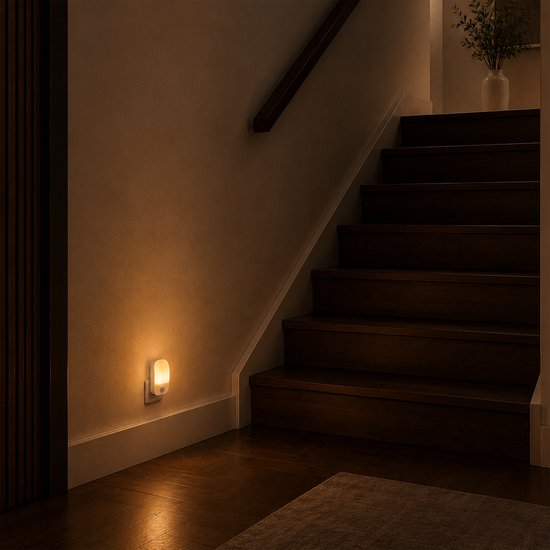 Alecto ANV19 - LED-nachtlampje met bewegingssensor en dag-/nachtsensor - Warmwit licht - Wit van Alecto — afbeelding 4