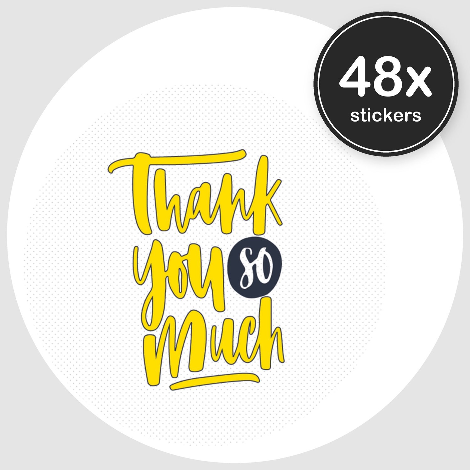 Sluitstickers Bedankt - 48 stuks - Rond 30 mm - Bedankt Stickers - Sluitzegel Envelop - Design 022
