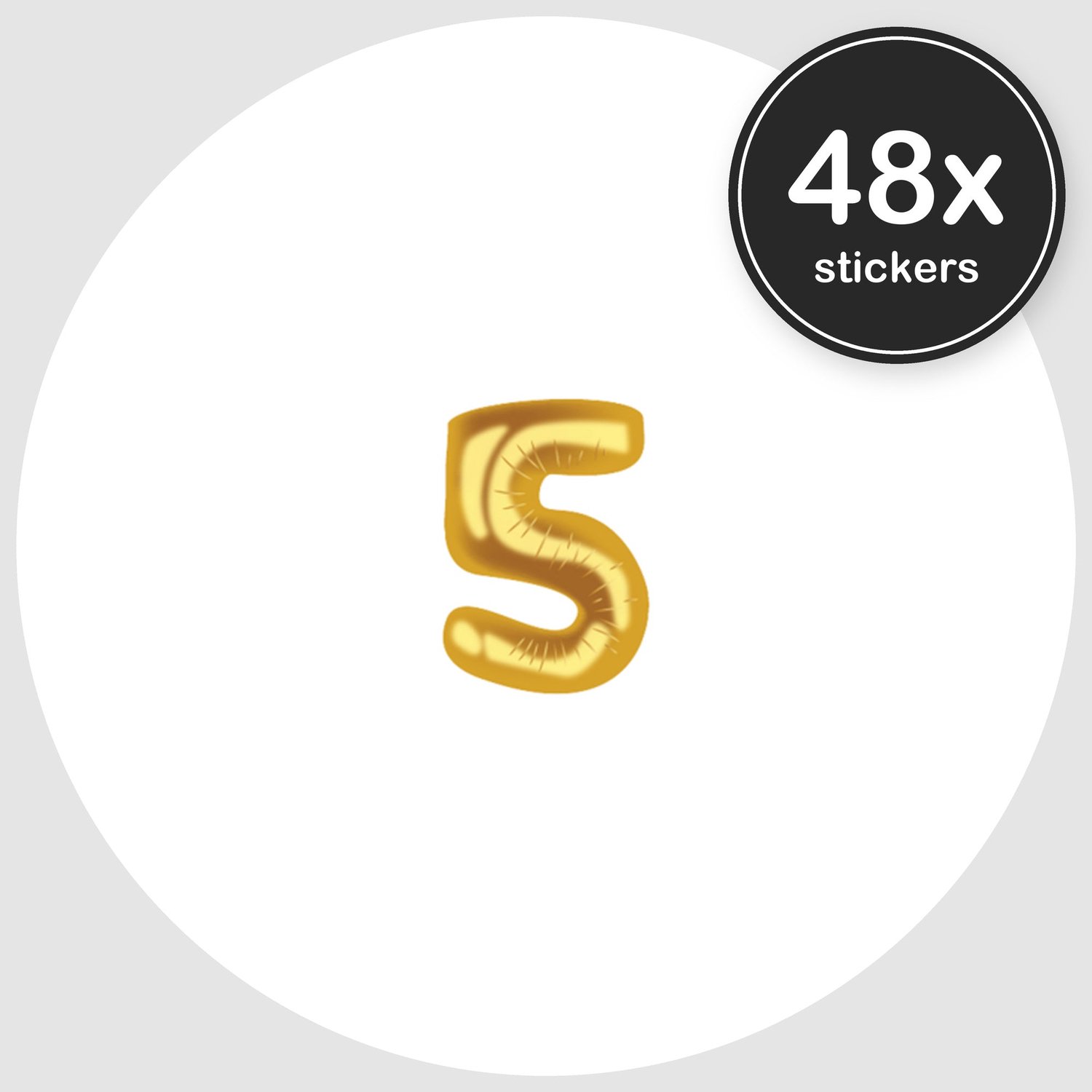 Sluitstickers Verjaardag - 48 stuks - Rond 30 mm - Verjaardag Stickers - Sluitzegel Uitnodiging - Design 015